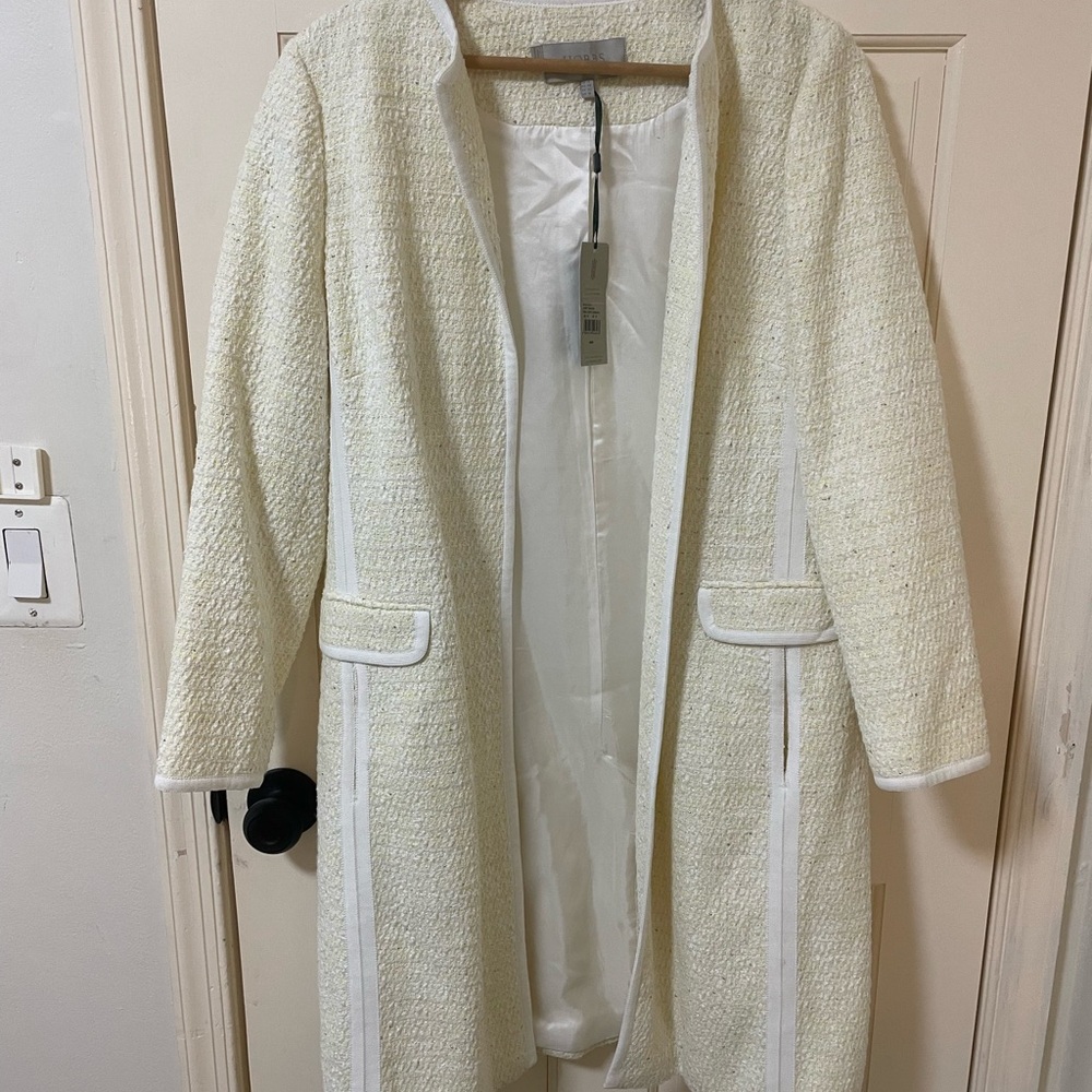 Hobbs London ELVA ivory Textured Coat